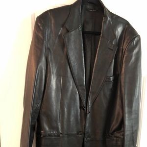 Gucci leather blazer